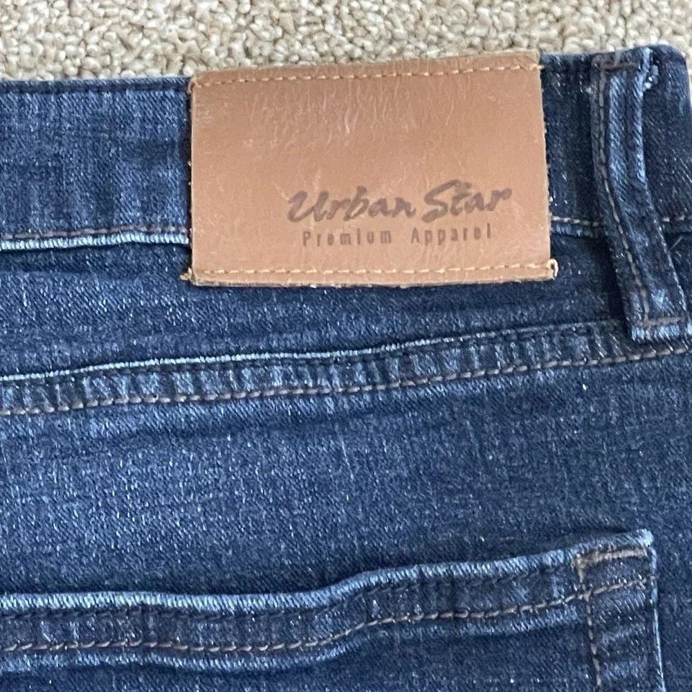 Urban Star Jeans Blue Mens 40x30 Straight Leg‎ Casual Denim Stretch Dark Rock